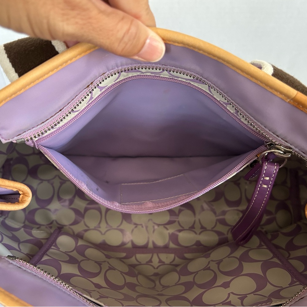 Vintage Purple Coach Women's Tote Bag - Picture 8 of 8